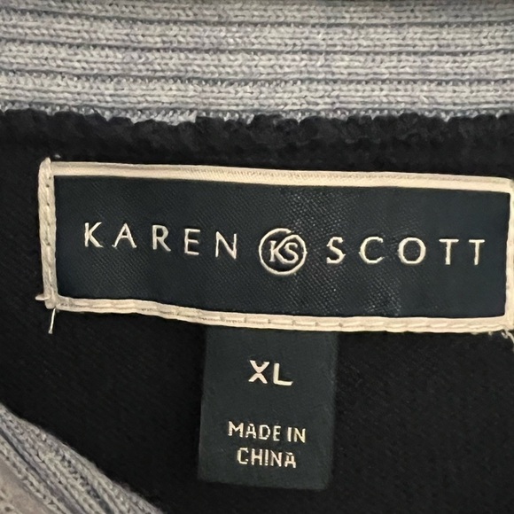 Karen Scott Colorblock Sweater XL - Picture 5 of 6